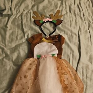 Brown and Gold Reindeer Costume for Kids